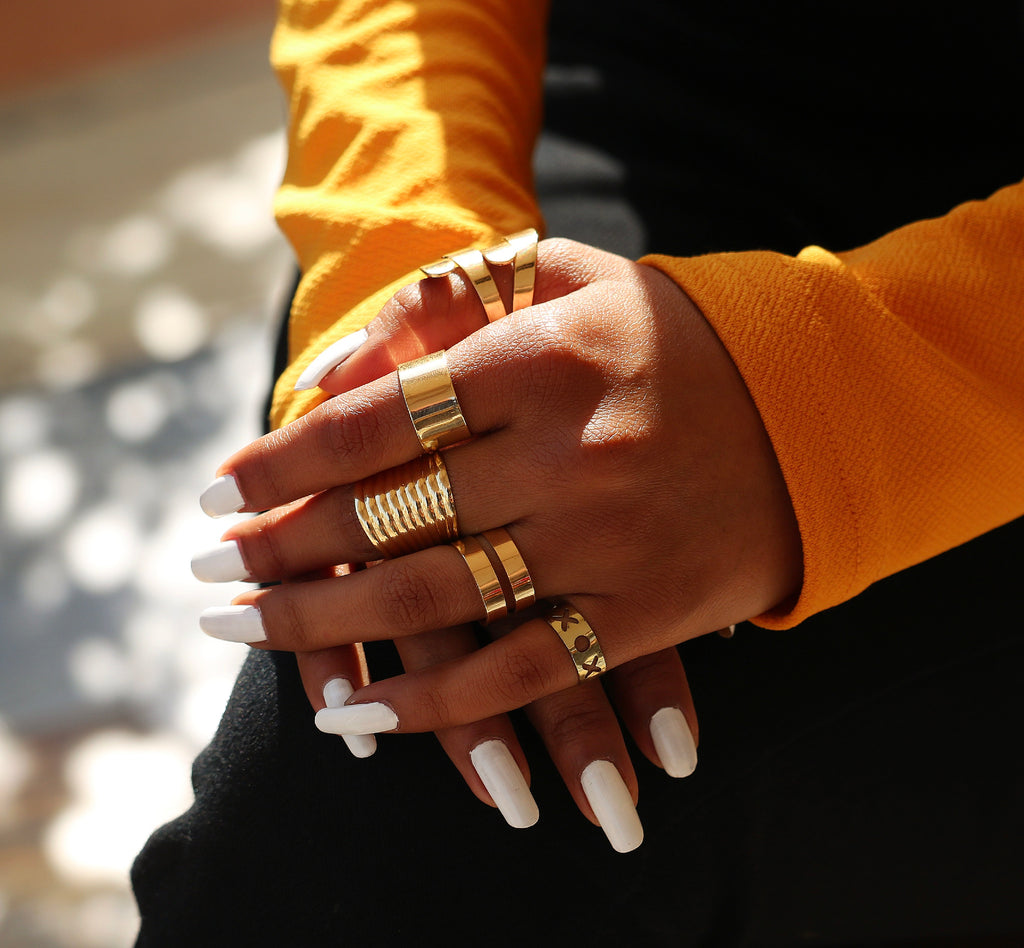 Adjustable gold rings - Cutiefy