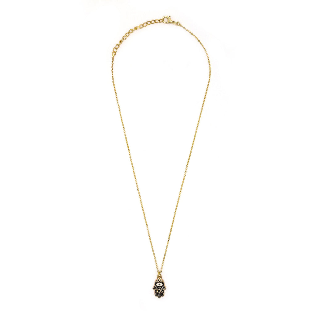   Cutiefy-Black Hamsa Evil Eye Charm, Evil eye Necklace,for your love one's