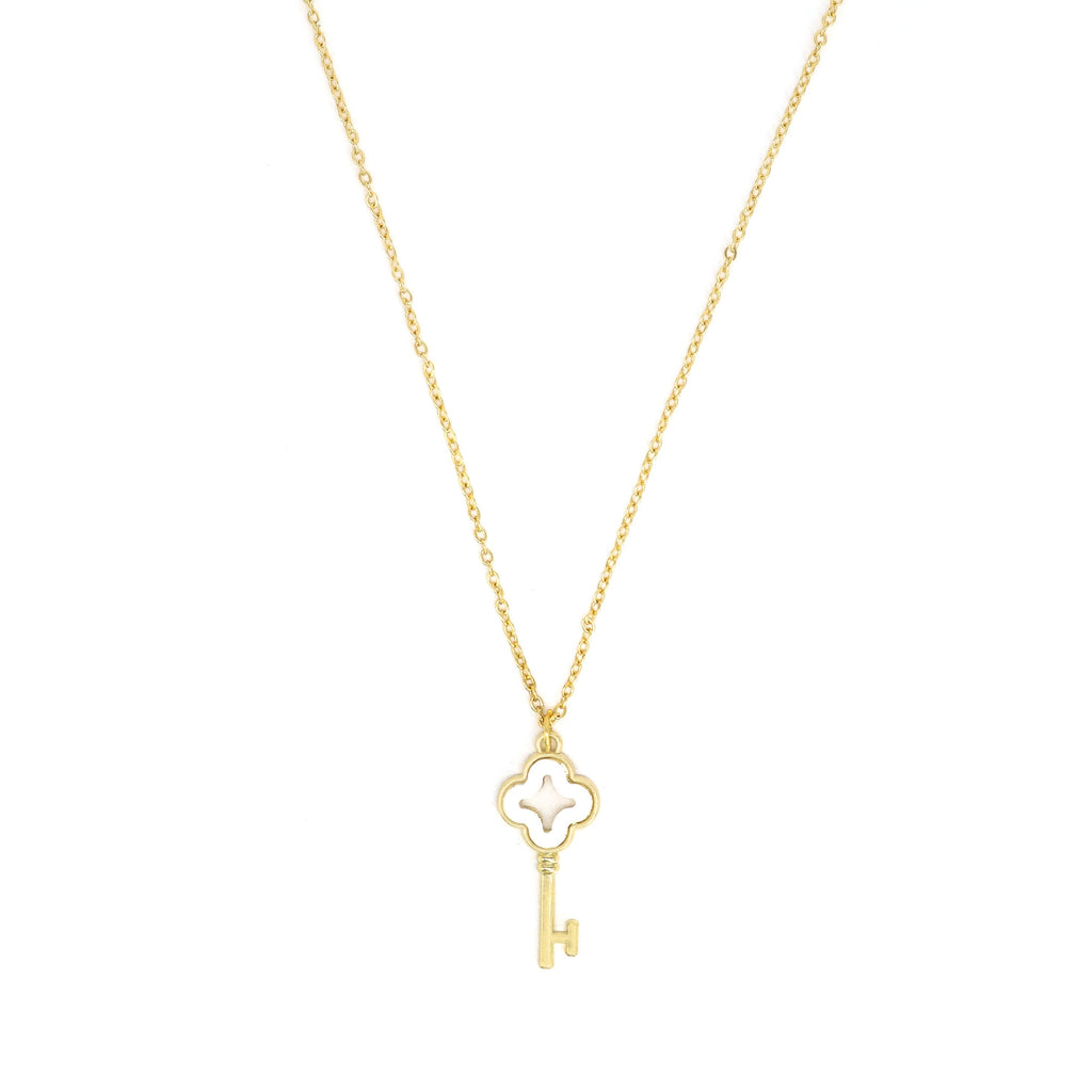 Mother of Pearl Key Shape Charm - Cutiefy