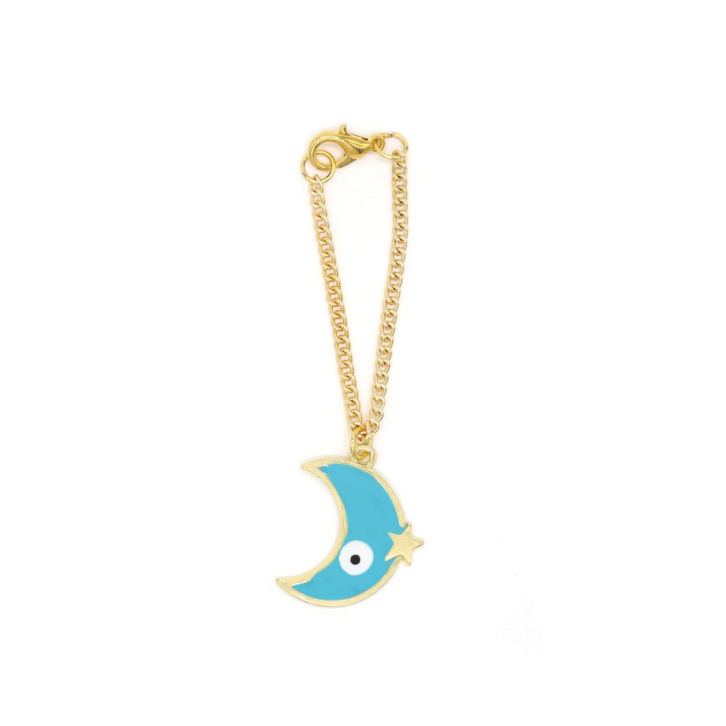 Cutiefy, blue half moon watch charm