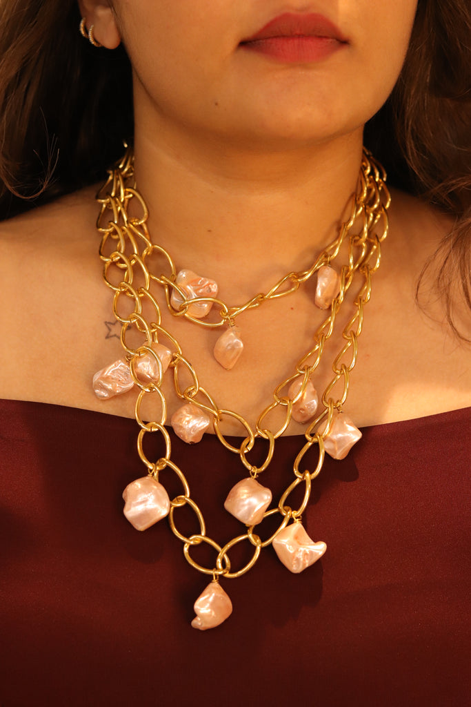 Rosaa Stone Layered Necklace - Cutiefy