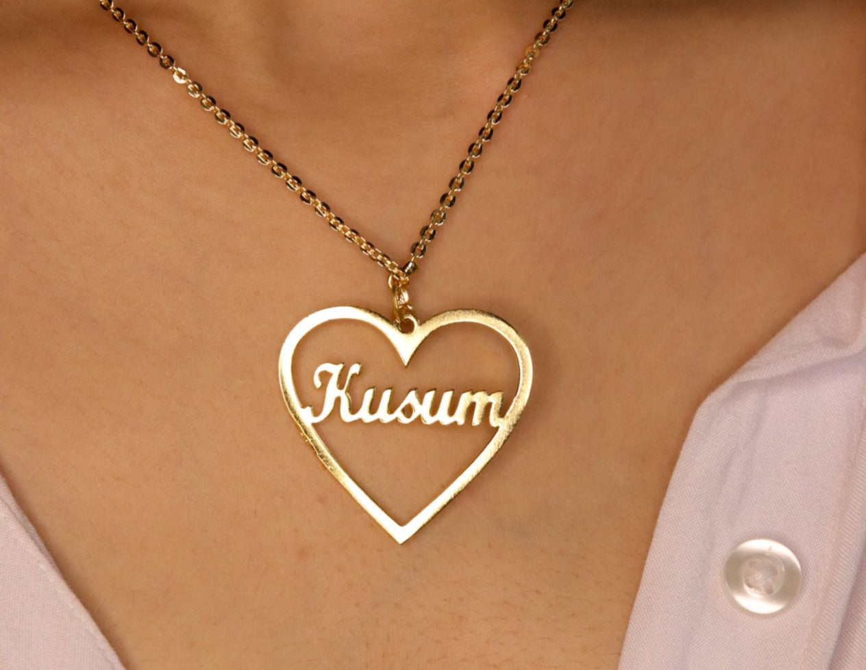 Heart Shape Name Pendant – Cutiefy