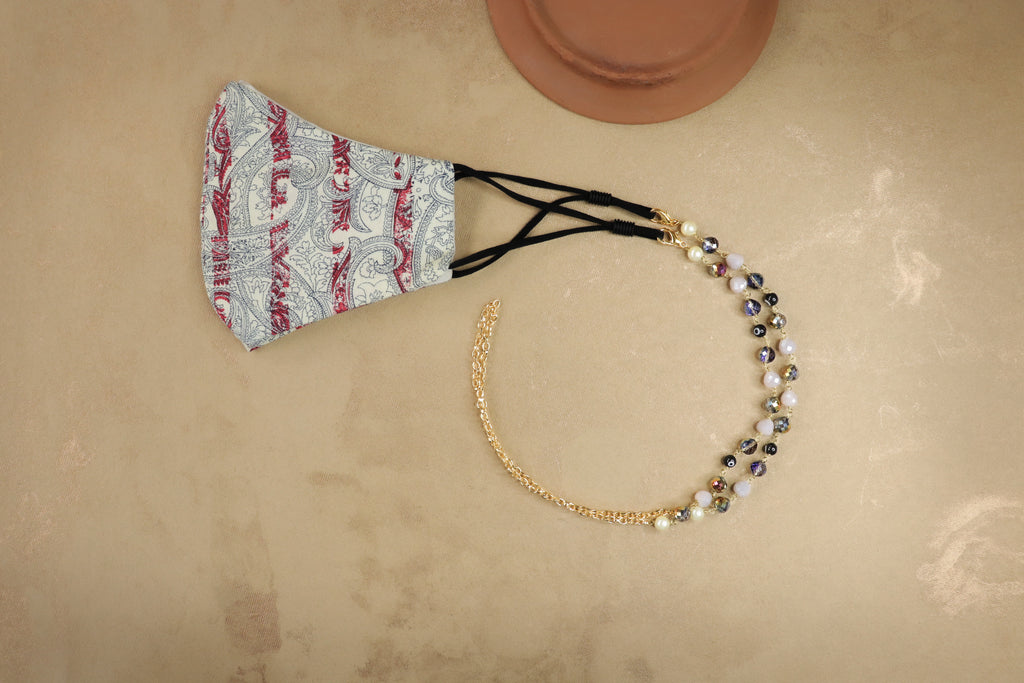 Cutiefy, evil eye mask chain, beads mask chain