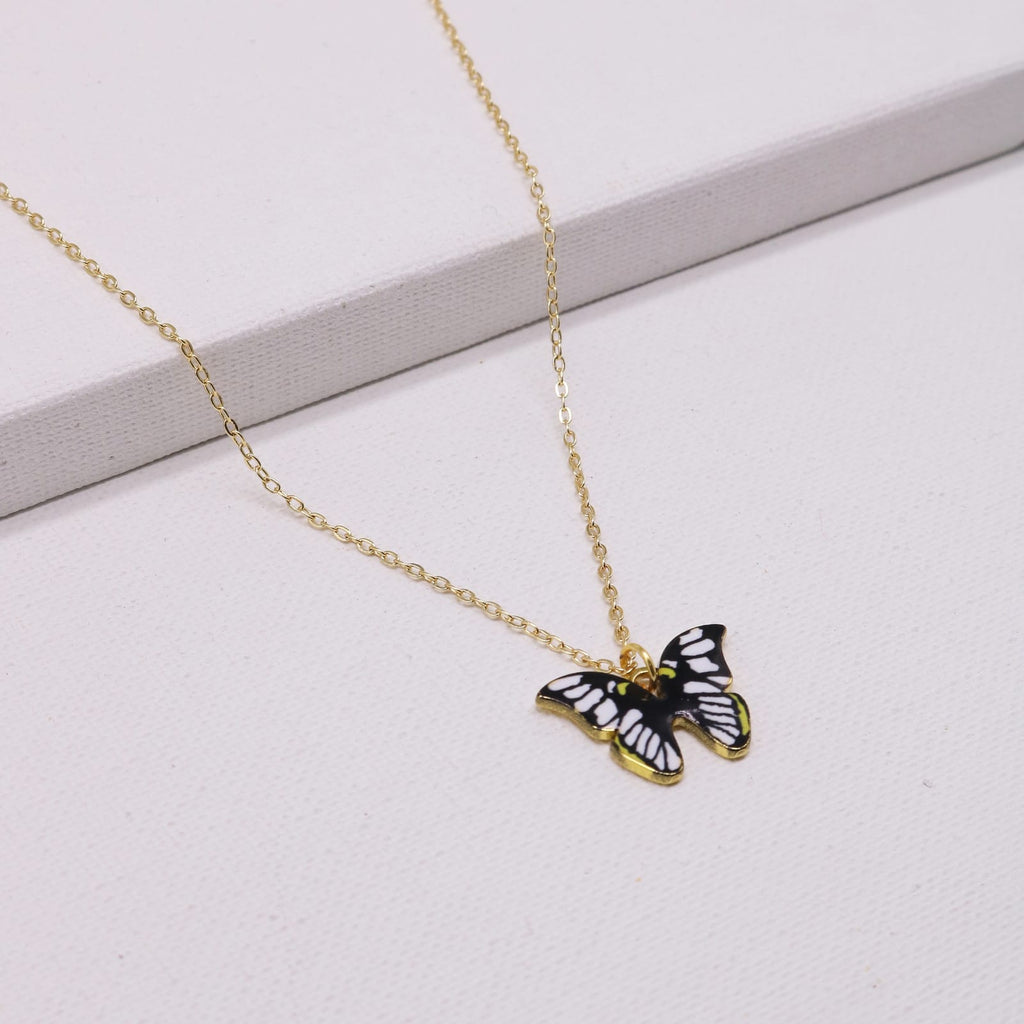 Cutiefy, Chain Pendant, Butterfly, Gold Plated, Metal Alloy