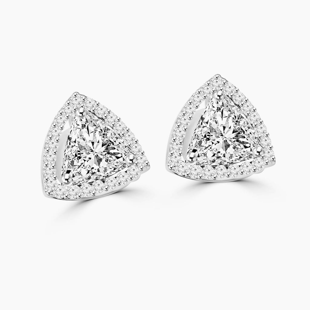 Moissanite Beahut simple silver earrings