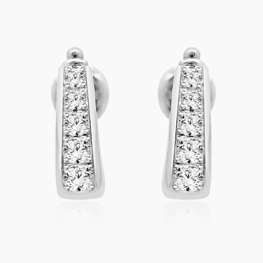 Moissanite Beaella silver stud earrings for women