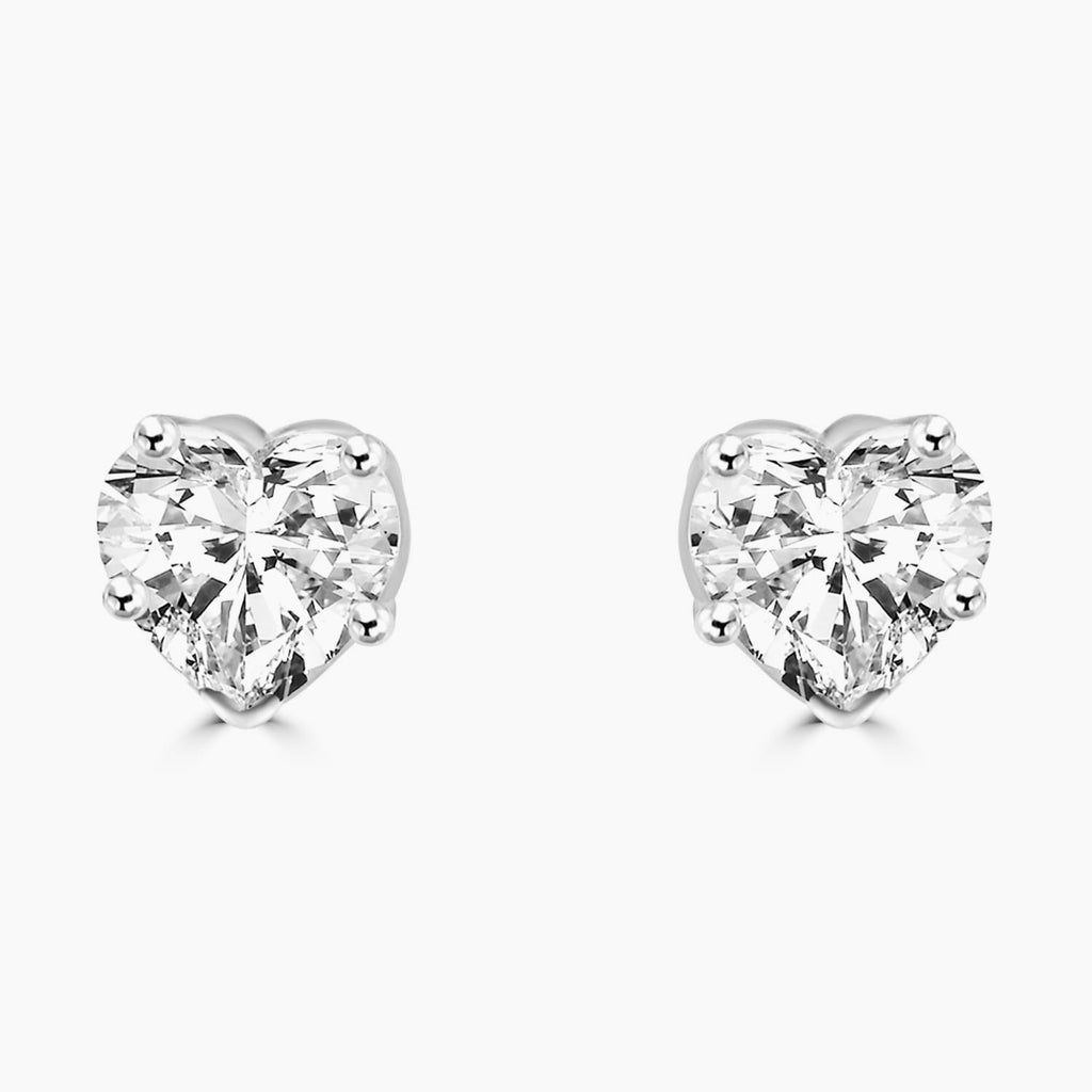 Moissanite Beasy modern silver earrings design