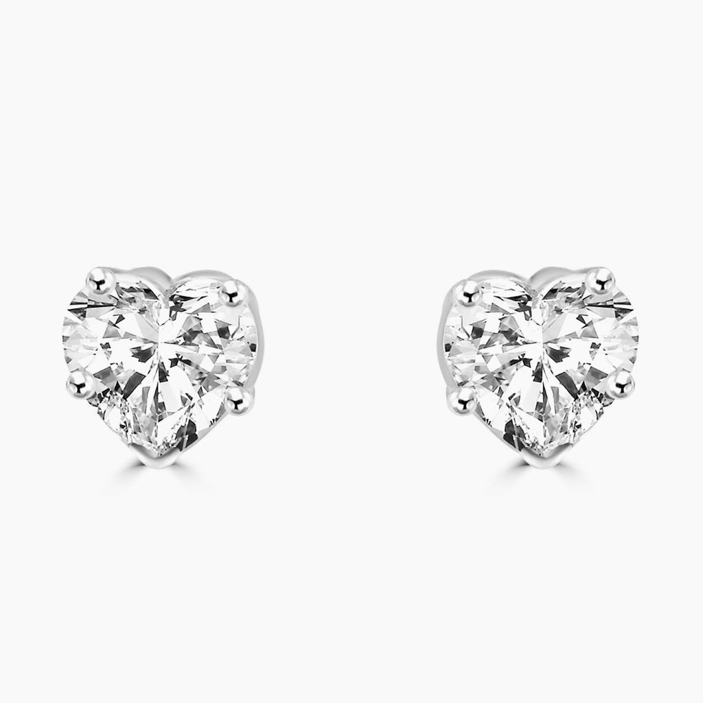 1.08ct Heart Moissanite Stud Earrings for women by Cutiefy