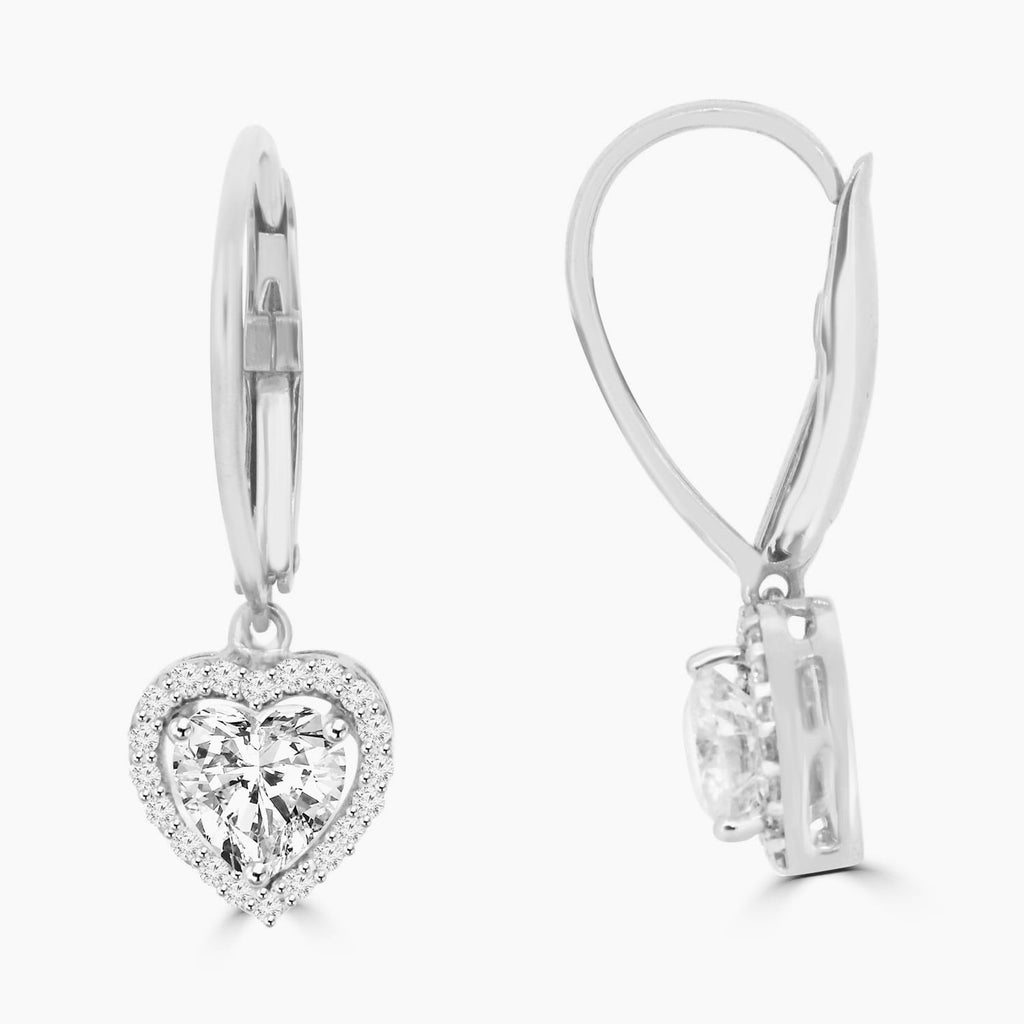 1.46ct Heart Moissanite Bali Earrings for women by Cutiefy