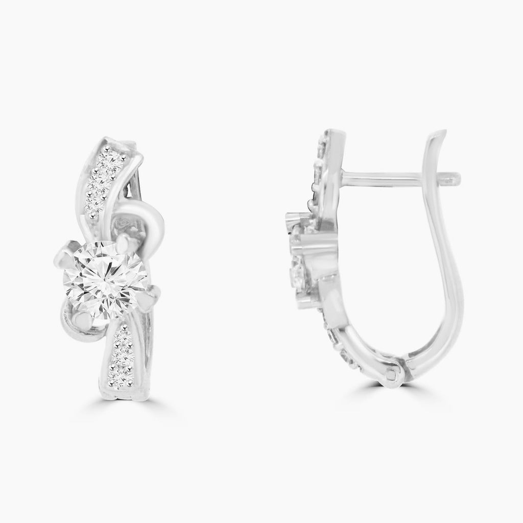 Moissanite Bealia silver studs for women