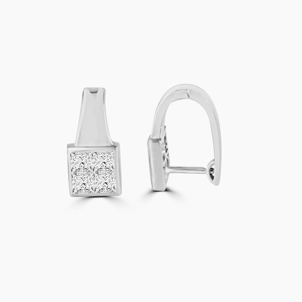 Moissanite Hannah silver stud earrings for women