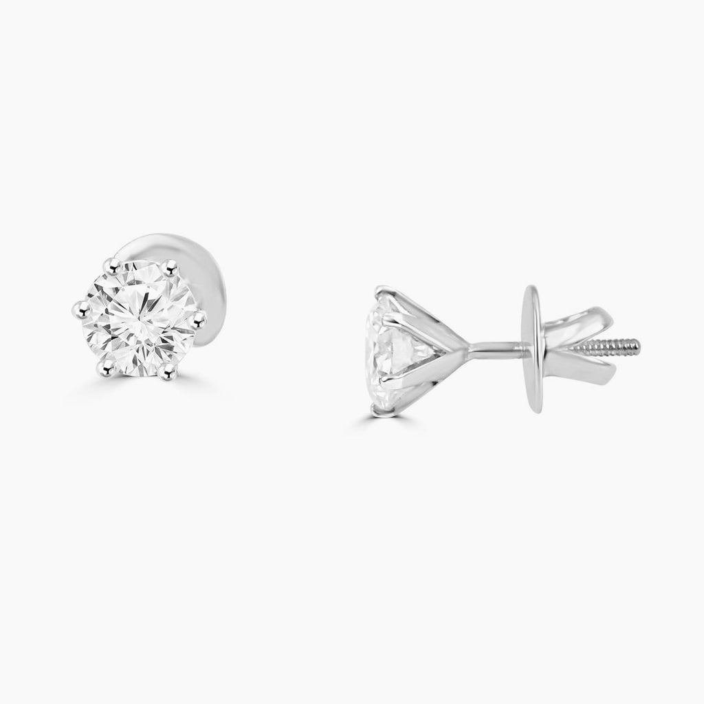 Moissanite Dazzled  silver stud earrings for women