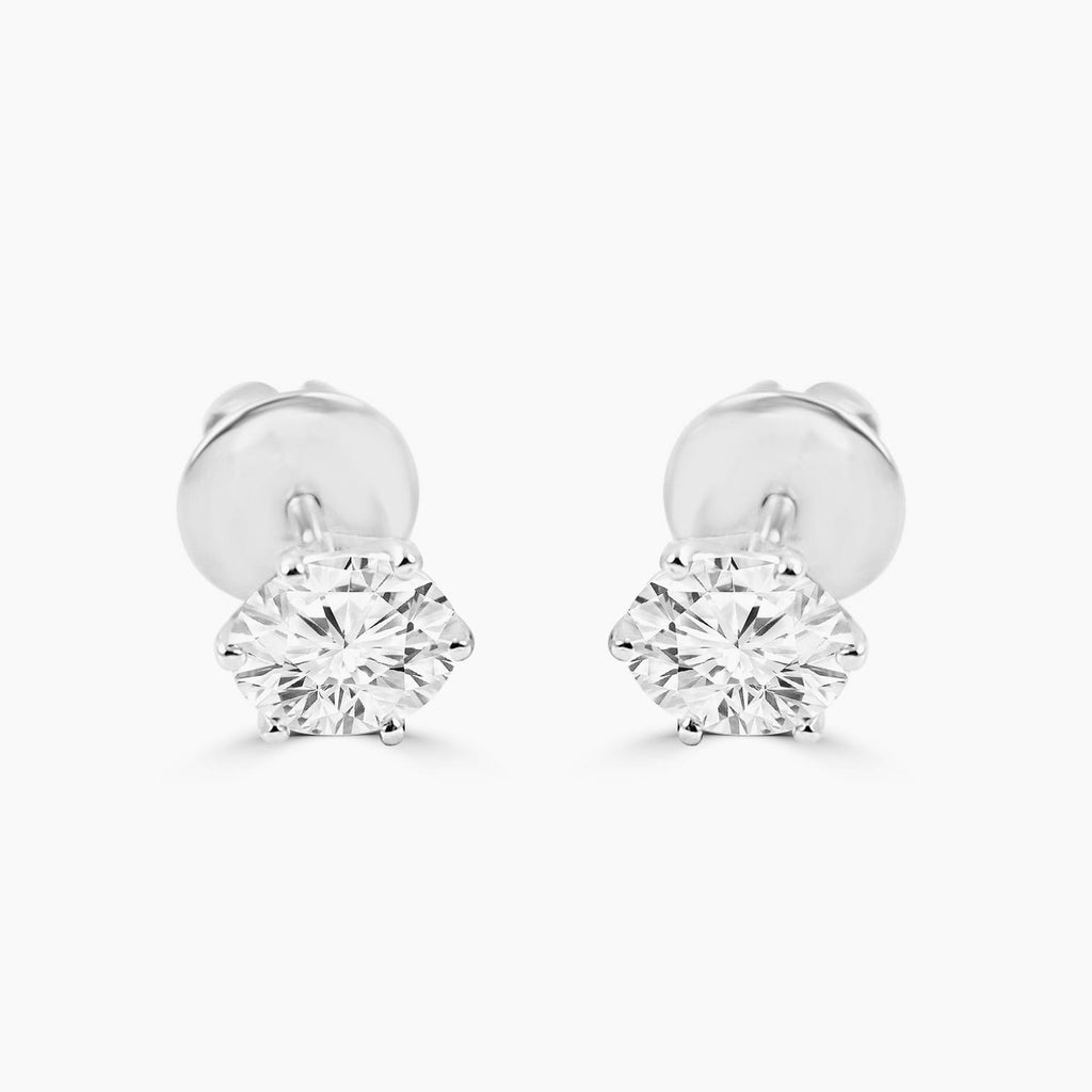 Moissanite Extreme simple silver earrings