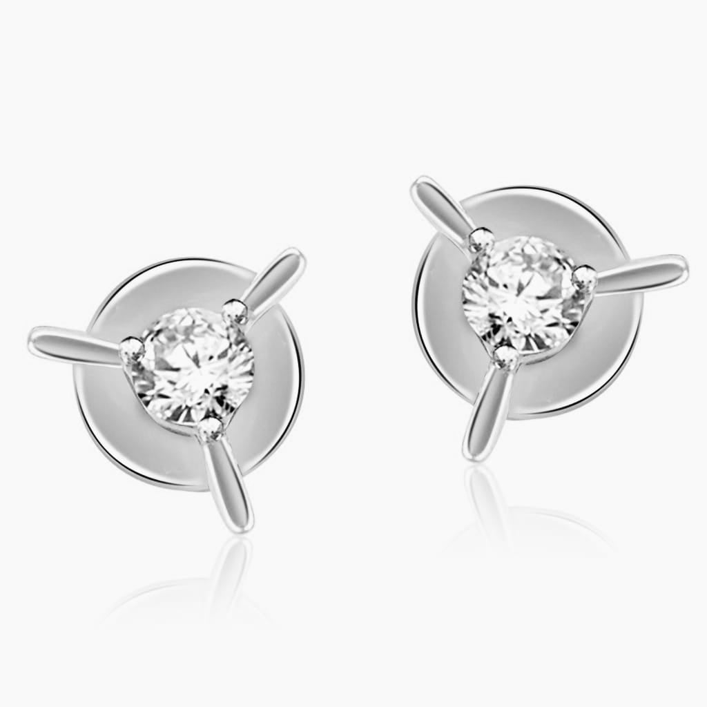 Flury White Gold & Diamond Earrings - R Narayan Jewellers | R Narayan  Jewellers