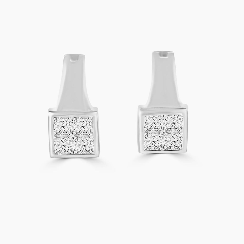 Moissanite Hannah silver stud earrings for women