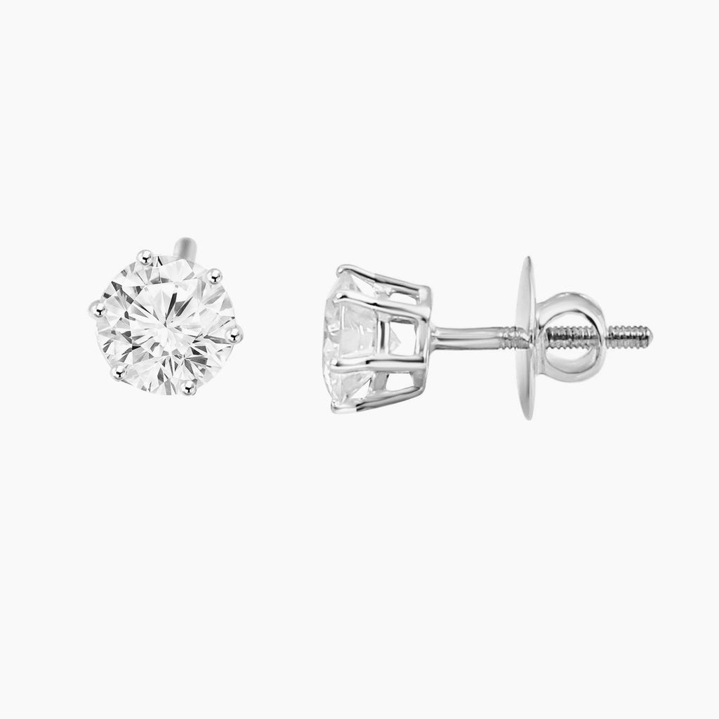 6.00ct Round Moissanite Stud Earrings for women by Cutiefy